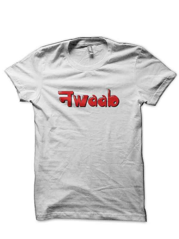 Nawab Hinglish Print White T-Shirt Hoodie, Sweatshirt | CoreVibeTees.com