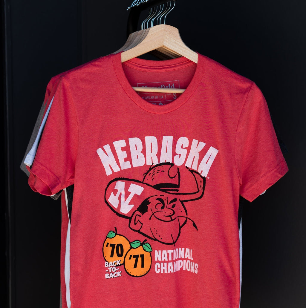 Nebraska 1970-71 National Champs Vintage Tee Hoodie, Sweatshirt | CoreVibeTees.com (Image 2)