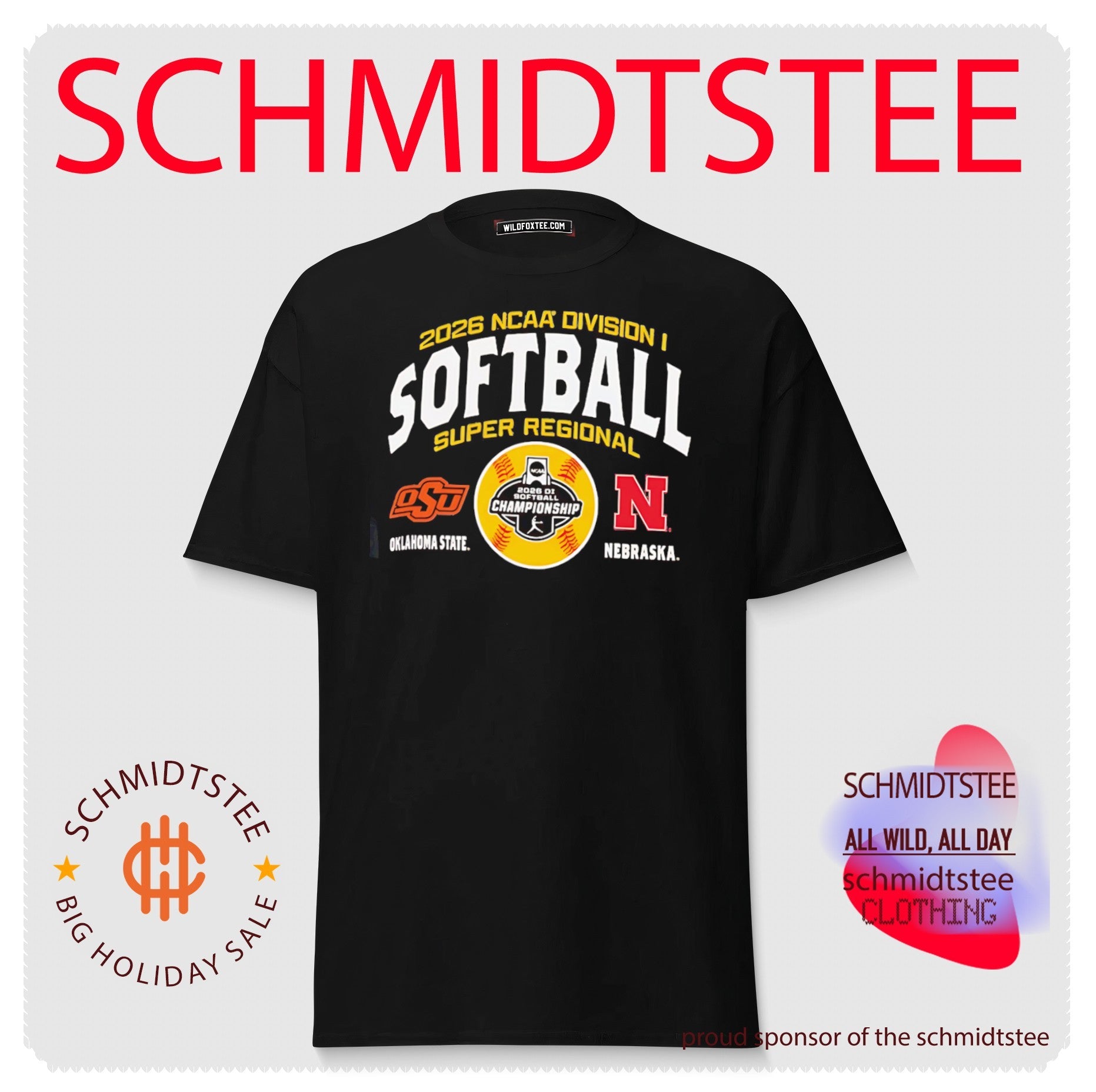 Nebraska Huskers vs. Oklahoma State Cowgirls 2026 NCAA Softball Super Regional Matchup shirt