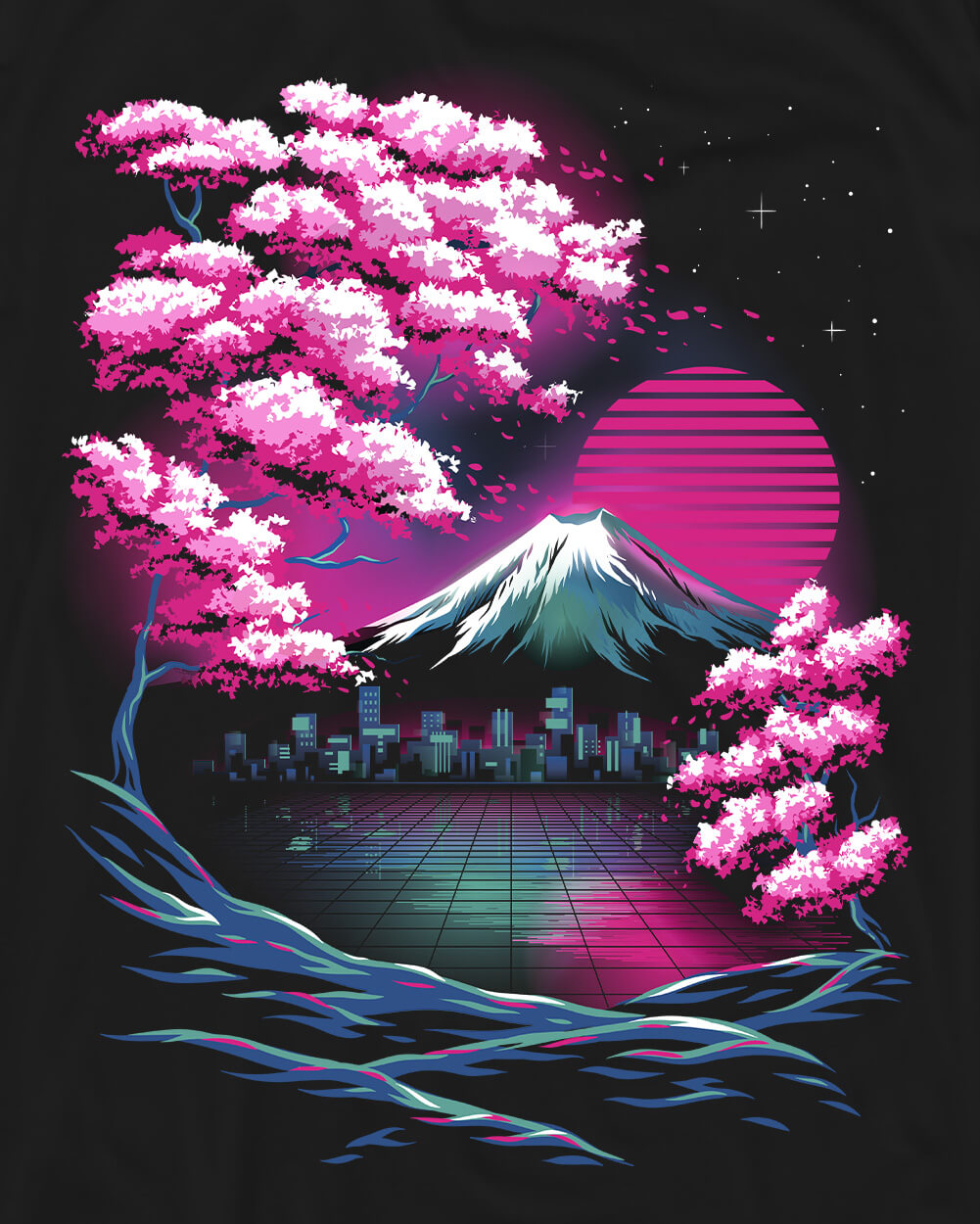 Neon Horizon Tee