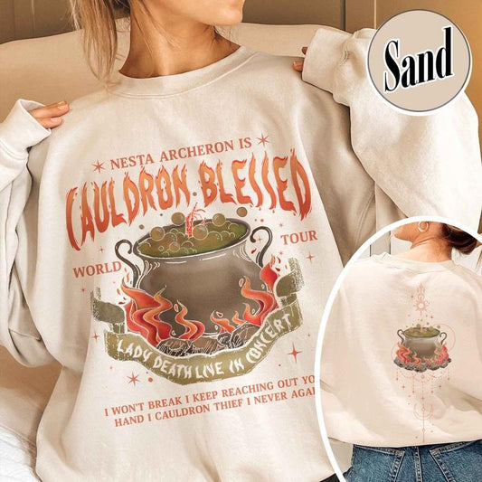 Nesta Archeron Sweatshirt, Cauldron Blessed Shirt,Nesta Archeron Cauldron Blessed,Nesta Archeron Gifts, Acosf Shirt,Lady Death Shirt,Bookish Gift