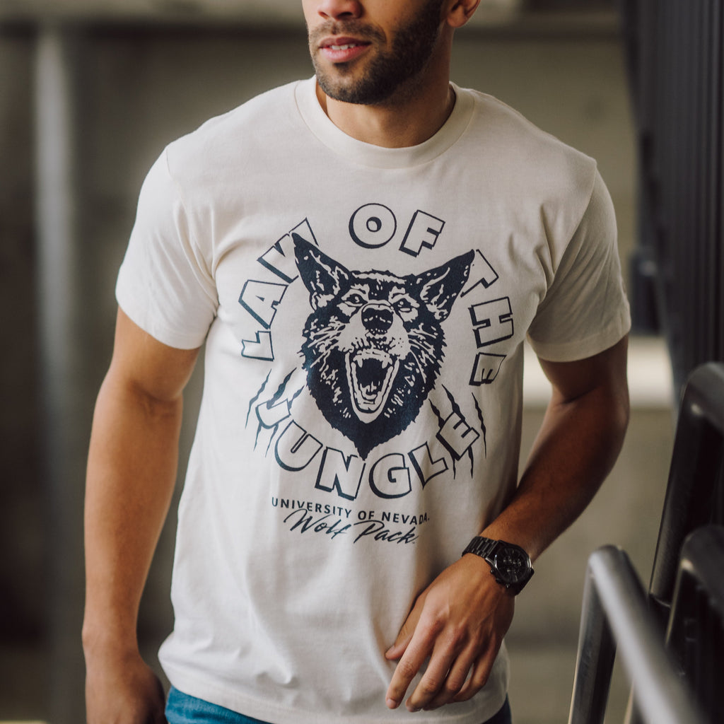 Nevada Wolf Pack "Law of the Jungle" Vintage Tee Style001 Hoodie, Sweatshirt | CoreVibeTees.com (Image 2)