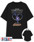 Never underestimate a nurse who understands baseball and loves Houston Astros stethoscope heart shirt