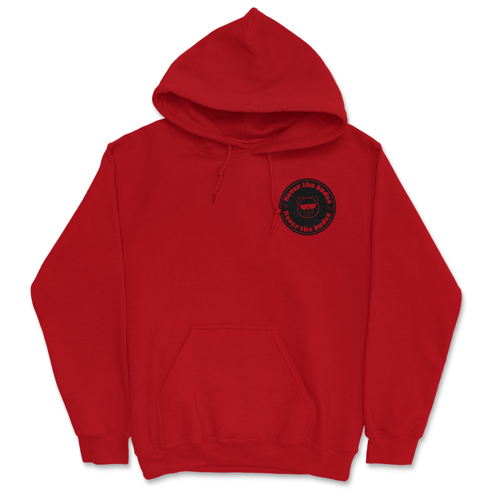 Never The Dudes Hoodie - Red T-Shirts, Sweatshirt | CoreVibeTees.com (Image 2)