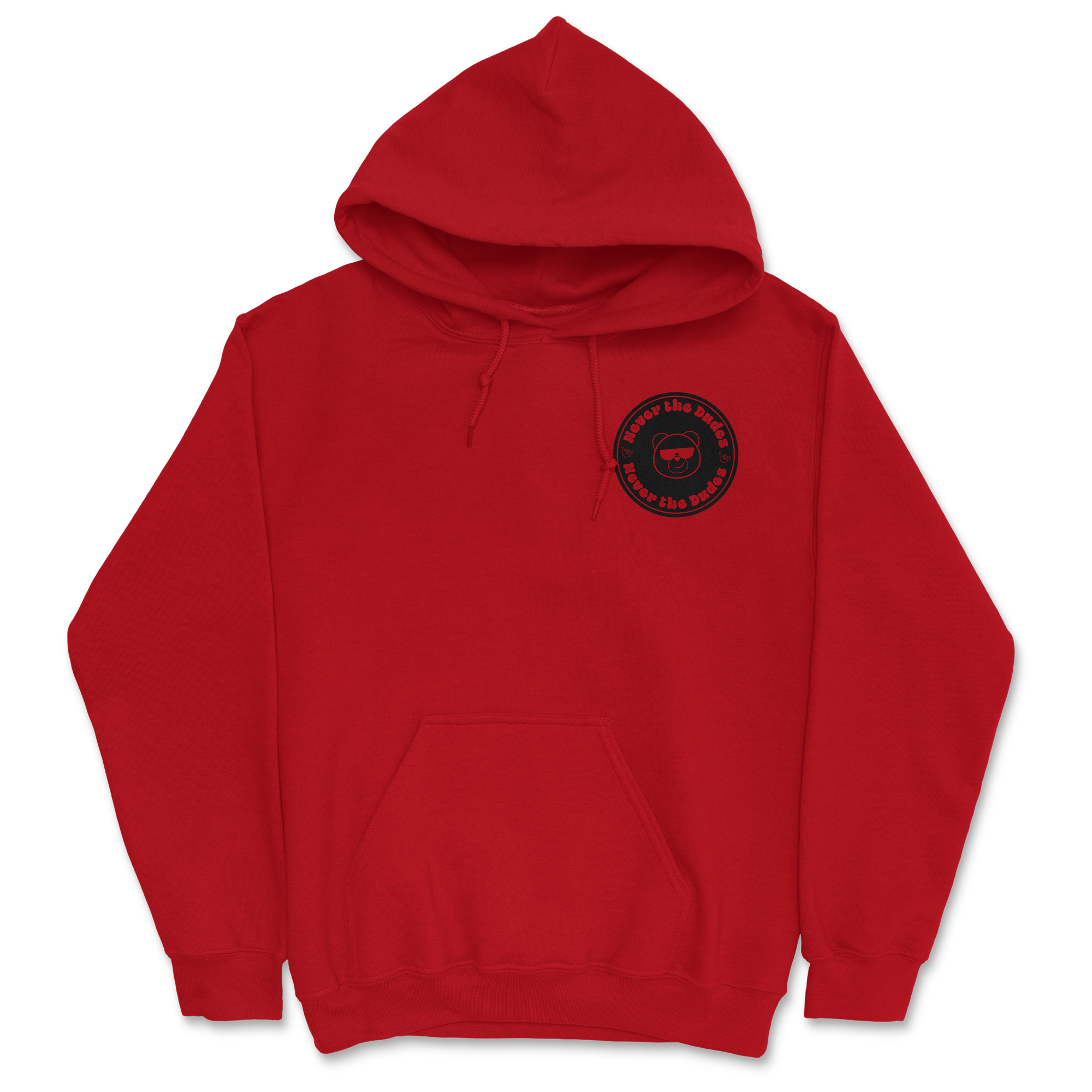 Never The Dudes Hoodie - Red T-Shirts, Sweatshirt | CoreVibeTees.com (Image 2)