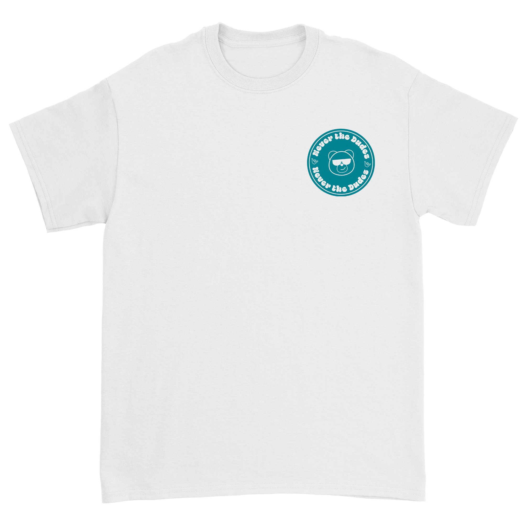 Never The Dudes T-Shirt - White Hoodie, Sweatshirt | CoreVibeTees.com (Image 2)