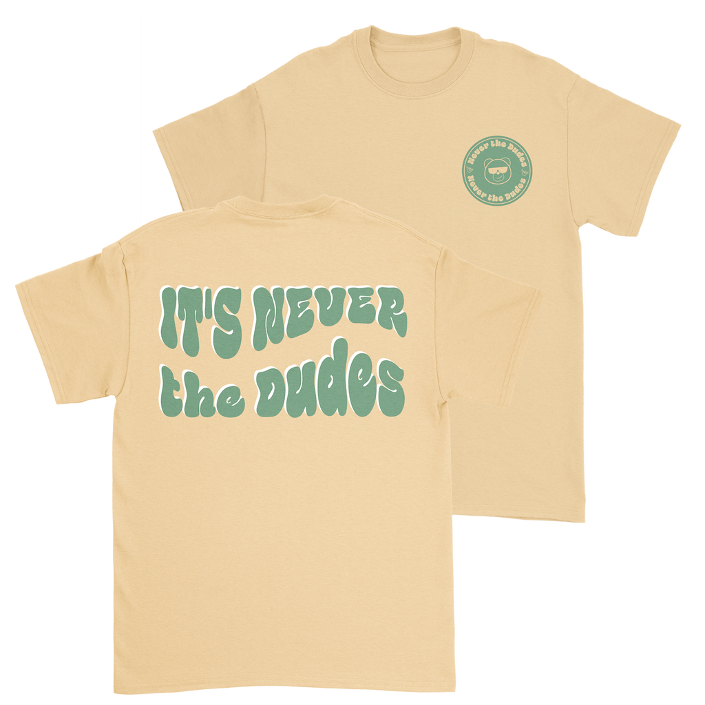 Never The Dudes T-Shirt - Yellow Haze Hoodie, Sweatshirt | CoreVibeTees.com (Image 1)