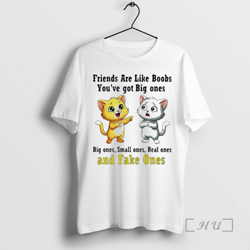 New Cat Friends Are Like Boobs Youve Got Big Ones Small Ones Real Ones And T-Shirts, Hoodie, Sweatshirt | CoreVibeTees.com