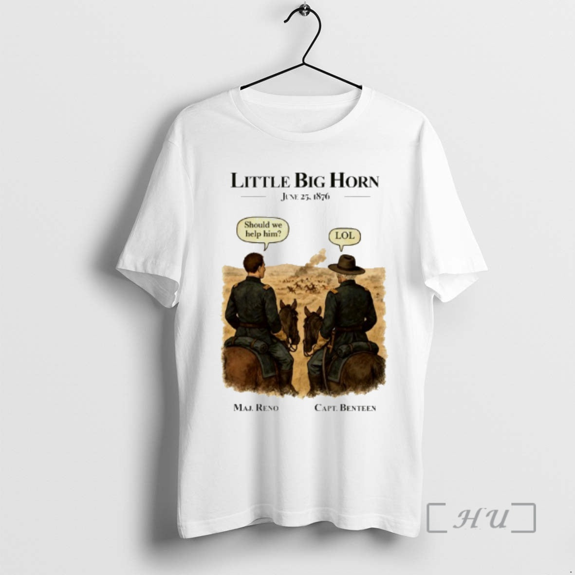 New Little Big Horn June 25 1876 Reno And Benteen T-Shirts, Hoodie, Sweatshirt | CoreVibeTees.com