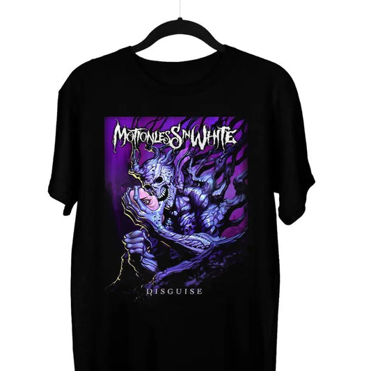 New Motionless in White Short Sleeve Black Cotton S-3Xl T-shirt