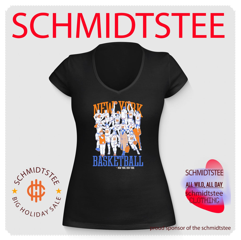 New York Basketball all team caricature New York shirt