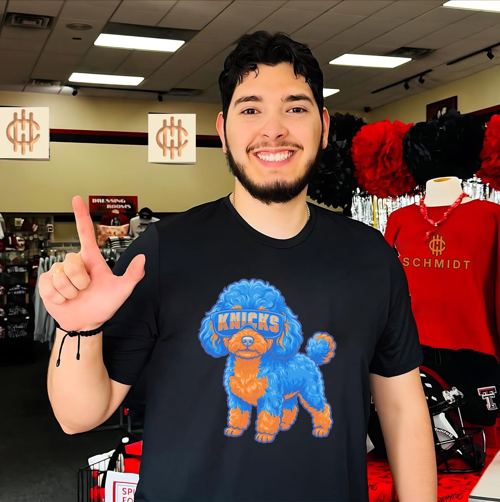 New York Knicks Teacup Poodle cartoon shirt