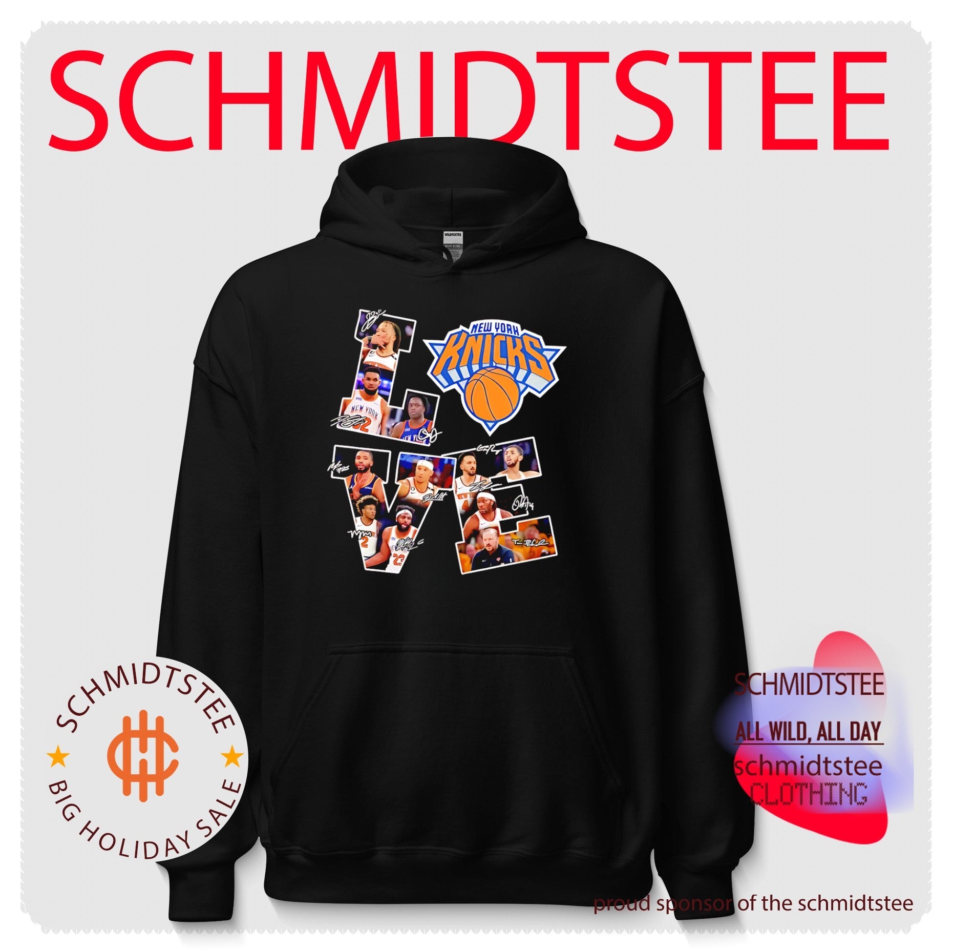 New York Knicks spelling love word with players photo shirt