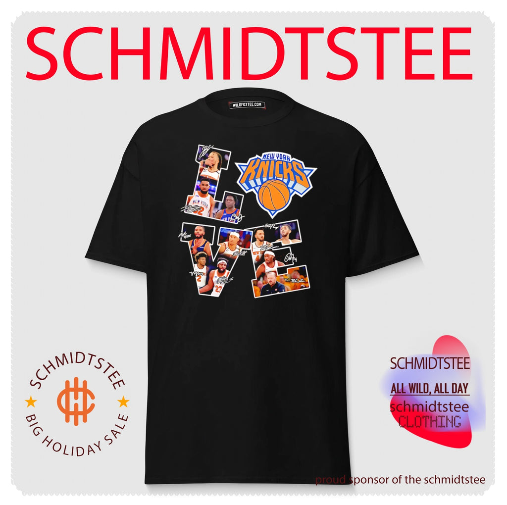 New York Knicks spelling love word with players photo shirt