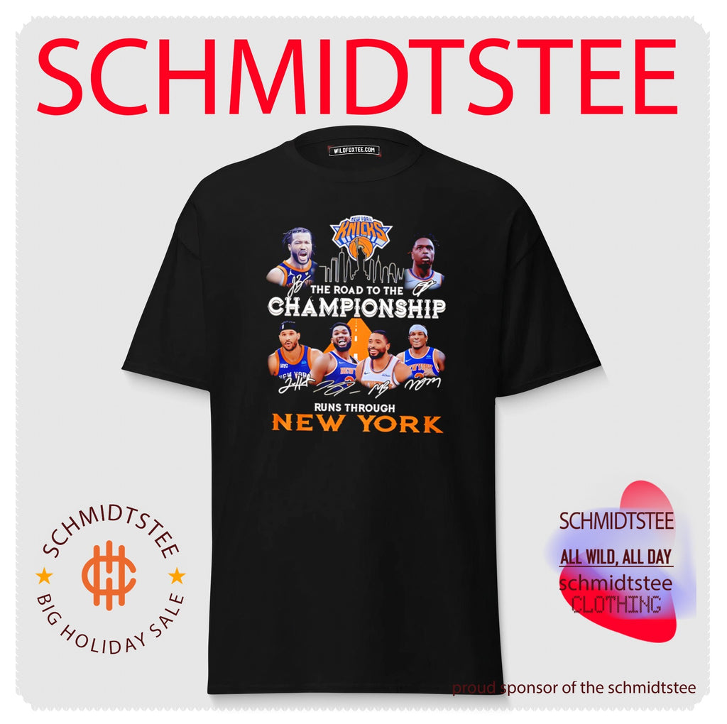 New York Knicks the road to the Championship runs through New York skyline shirt