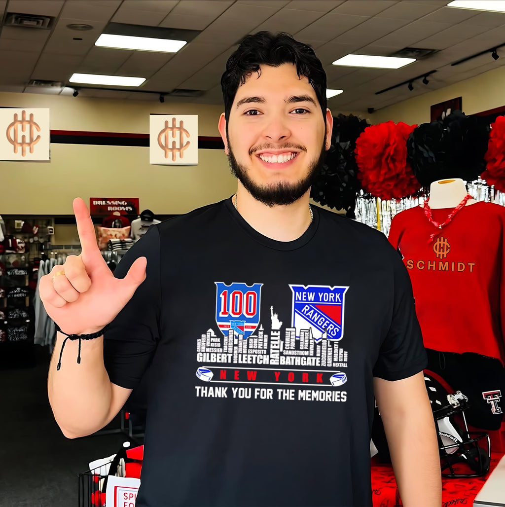 New York Rangers 100th anniversary skyline shirt