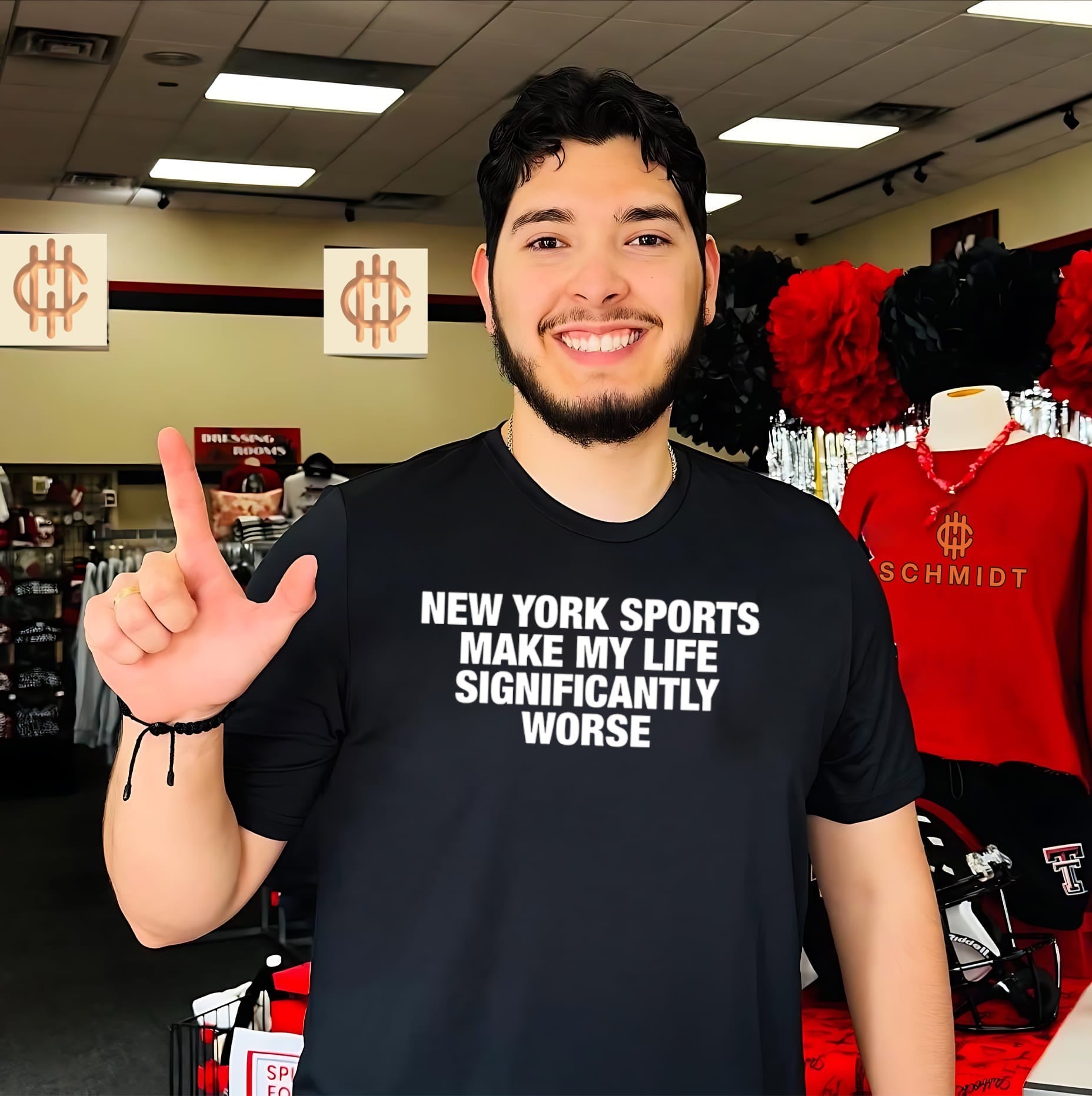 New York sports make my life significantly worse text shirt