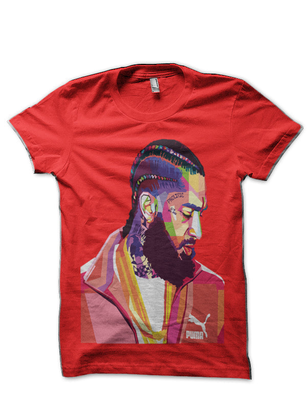 Nipsey Hussle Red T-Shirt Hoodie, Sweatshirt | CoreVibeTees.com