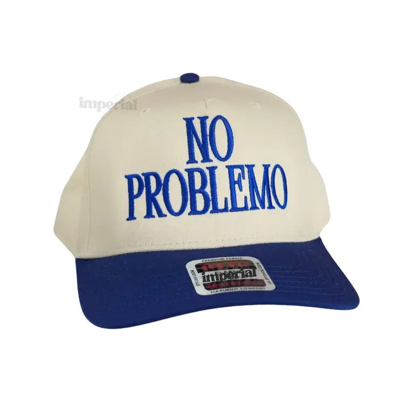 No Problemo Embroidered Trucker Hat, Funny Statement Cap, Premium Otto Cap, Adjustable Mesh Back, High-Quality Trucker Hat, Trendy Gift, Embroidered Cap