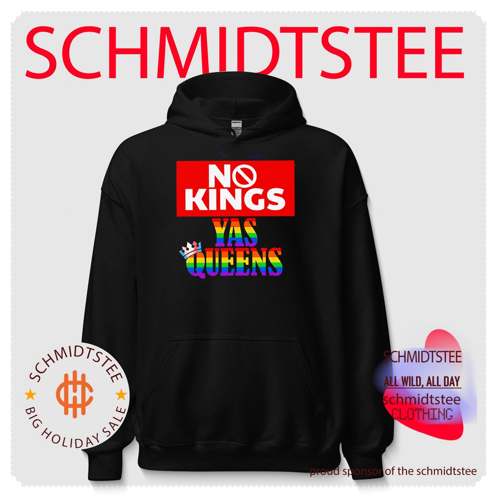 No kings yas queens rainbow lettering shirt
