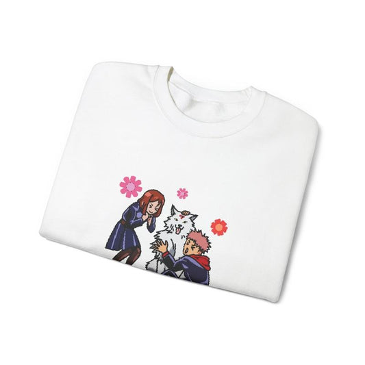 Nobara Yuji Pixel Graphic T-Shirt Ju Jutsu Kaisen Anime Mange Inspired Mens Womens Unisex Clothing JJK Kugisaki Itadori Casual Cotton Crew Neck Menswear Top Menswear Top Classic Love