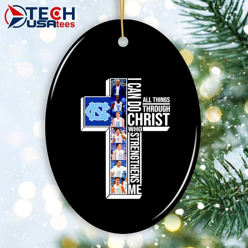 North Carolina Tar Heels Basketball players cross I can do all things through Christ who strengthens me shirt