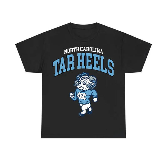 North Carolina Tar Heels Shirt, Iconic Mascot Tee, Graphic Team Collection Shirt, Gift for NCAA Fans, for Men, for Women Casual Shortsleeve