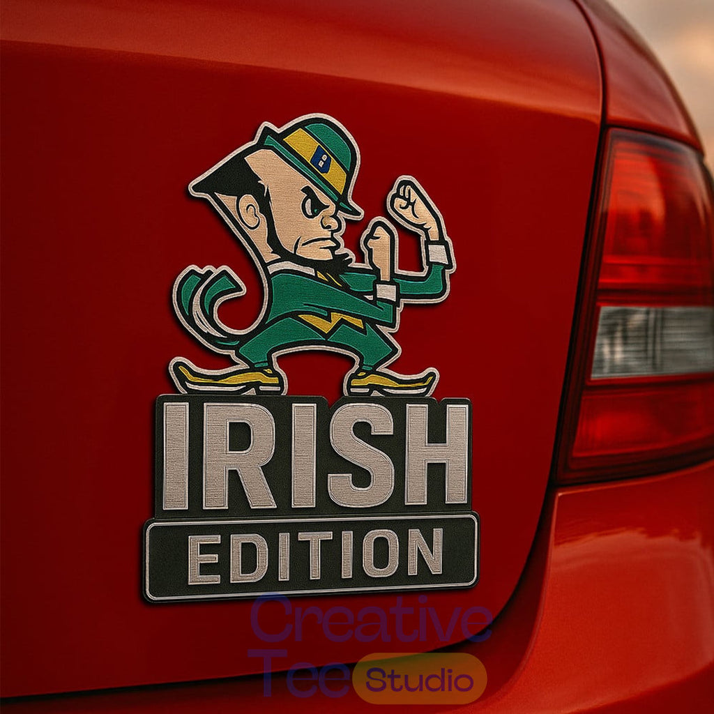 Notre Dame Fighting Irish Custom Car Name Badge