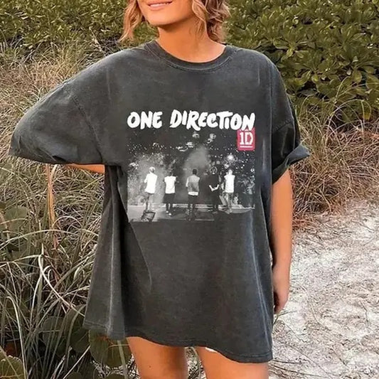 O.n.e D.ire.ctionnn 2023 Tour Shirt, Funny Concert Albums Graphic Tee, Music Fan Gift T-Shirt, 100% Cotton, Crew Neck, Slight Stretch, Breathable & Wear-Resistant, All-Season Short Sleeve Tee, Perfect for Outdoor & Daily Fashion