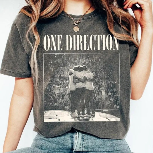O.ne Dir.ection Rock Band Shirt, O.ne Dir.ection Graphic Tshirt, Album Country Music Shirt, Gift For Fan Shirt, 100% Cotton, Crew Neck, Slight Stretch, Breathable & Wear-Resistant, All-Season Short Sleeve Tee, Perfect for Outdoor & Daily Fashion