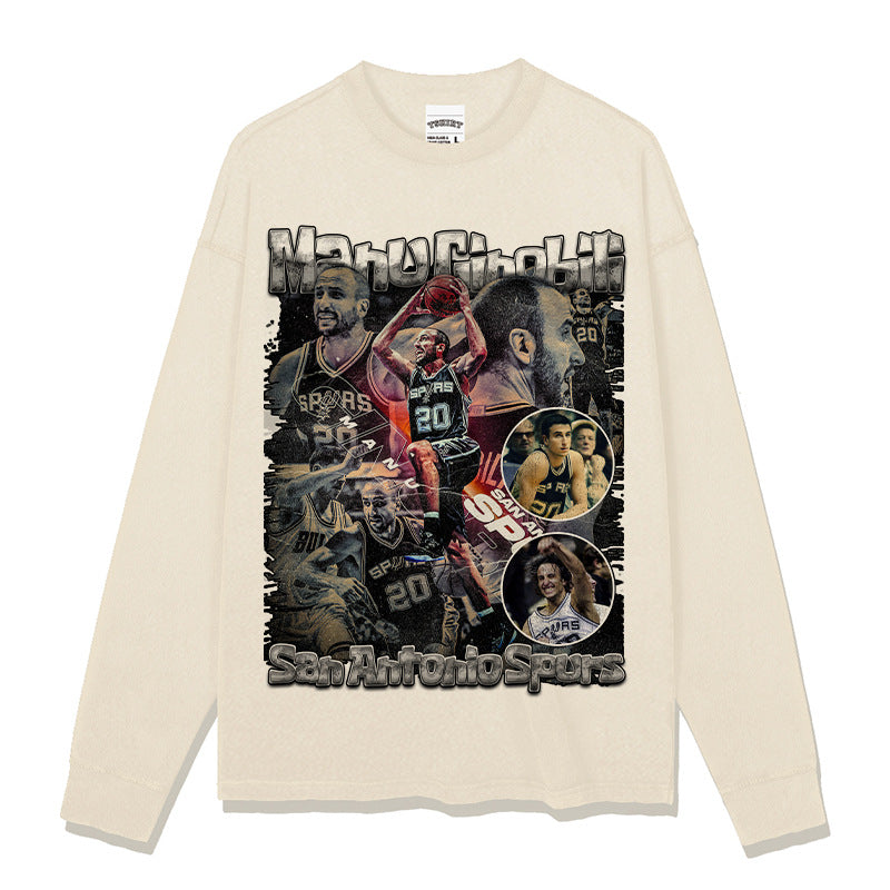 Manu GinÃ³bili Sweatshirt NBA 2024 T-Shirts, Hoodie | CoreVibeTees.com (Image 2)