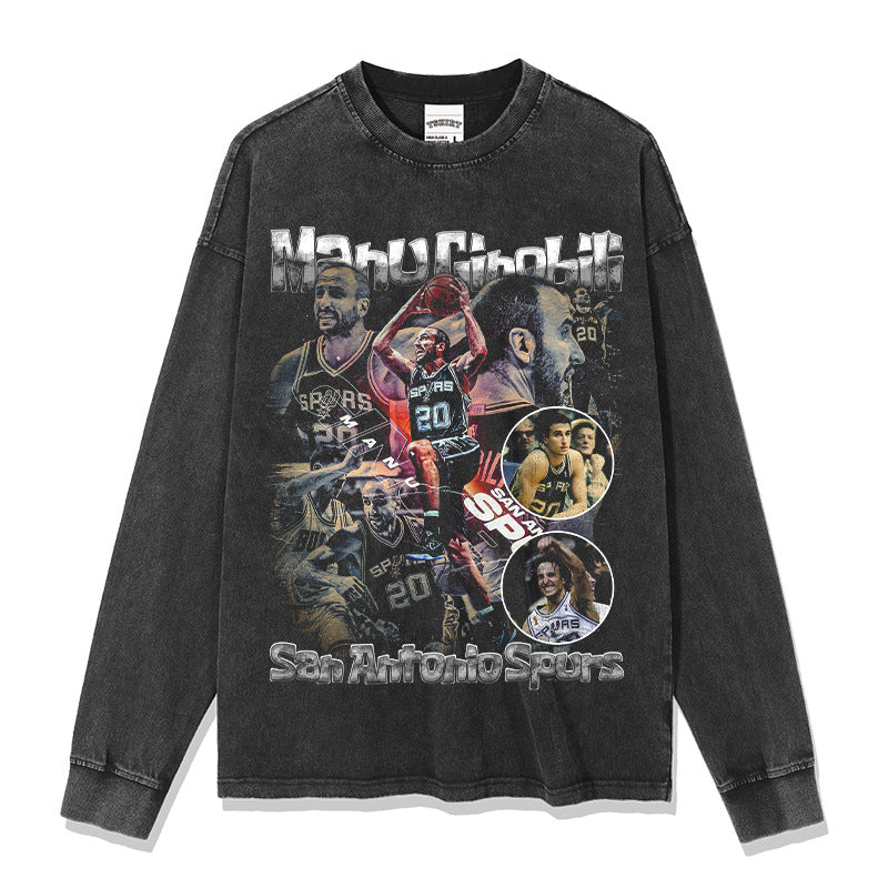Manu GinÃ³bili Sweatshirt NBA 2024 T-Shirts, Hoodie | CoreVibeTees.com (Image 3)