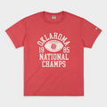 Oklahoma Football 1985 National Champions Disco Logo Vintage Heavyweight Tee Hoodie, Sweatshirt | CoreVibeTees.com