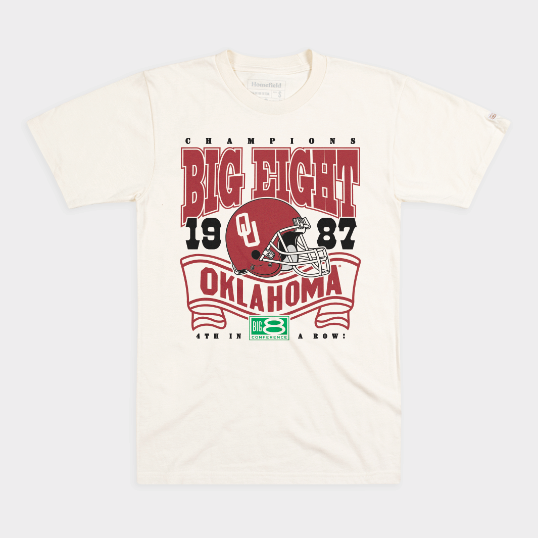 Oklahoma Sooners Football 1987 Big 8 Champs Tee Hoodie, Sweatshirt | CoreVibeTees.com