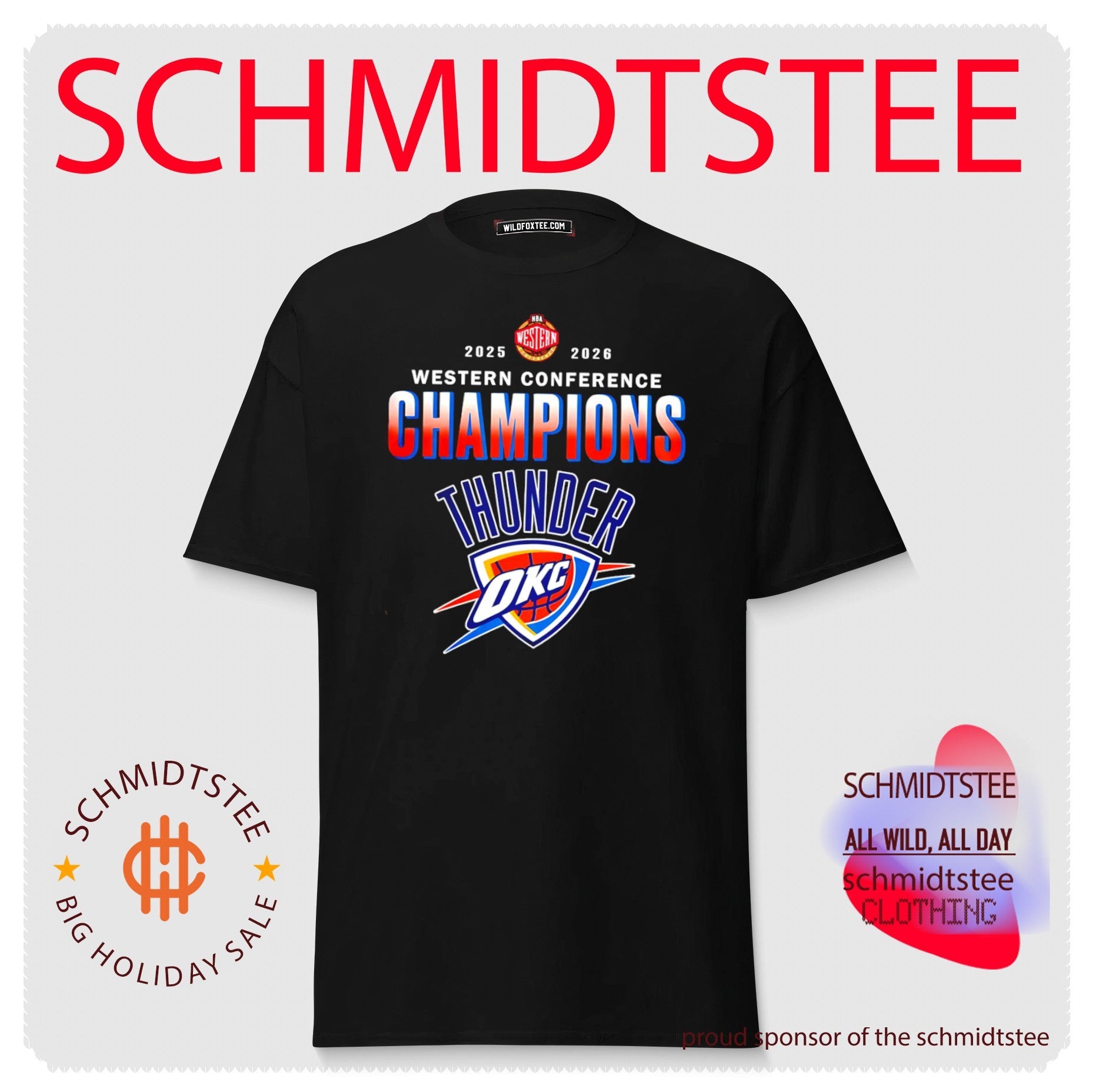 OKC Thunder 2026 NBA Western Conference Champions logo shirt