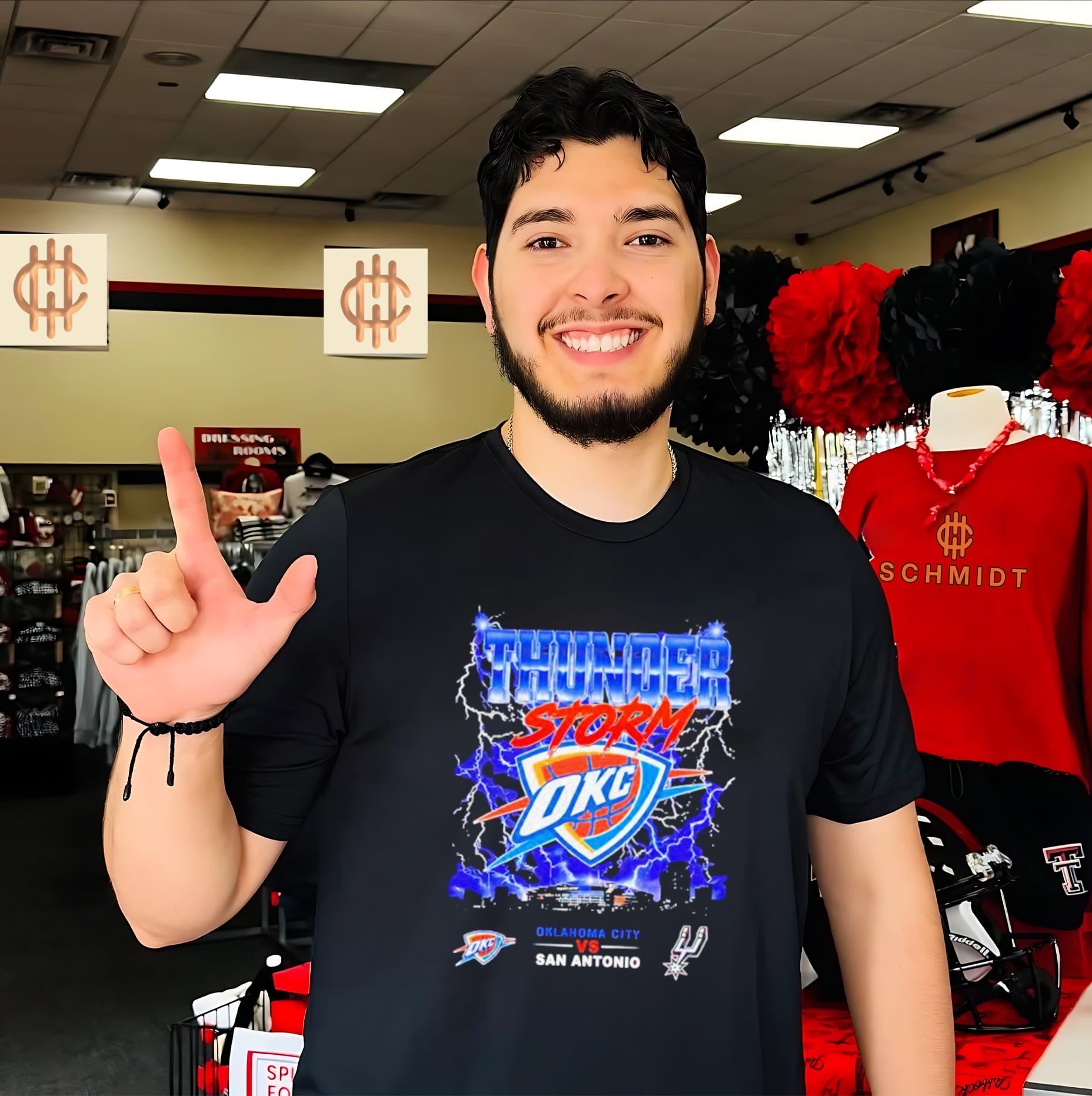 OKC Thunders vs San Antonio Spurs 2026 NBA Western Conference Finals Playoffs Thunderstorm graphic shirt