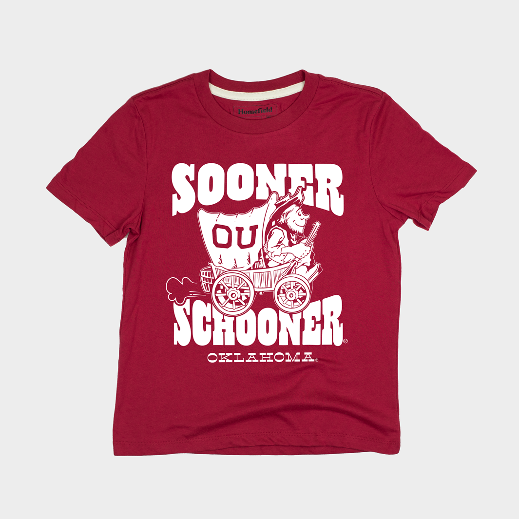 Oklahoma Sooner Schooner Cartoon Youth Tee Hoodie, Sweatshirt | CoreVibeTees.com