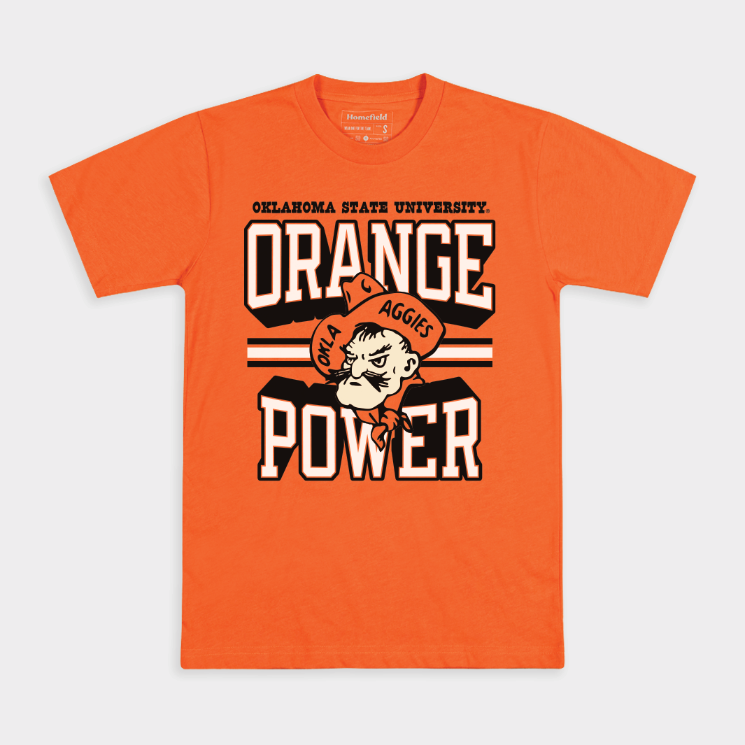 Oklahoma State Cowboys Orange Power Tee Style001 Hoodie, Sweatshirt | CoreVibeTees.com (Image 1)