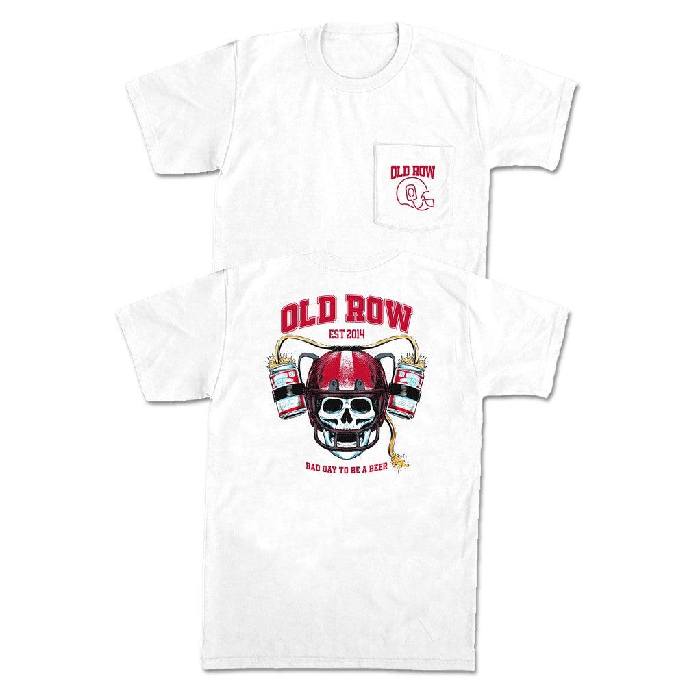 The Beer Helmet Pocket Tee (White) Hoodie, Sweatshirt | CoreVibeTees.com (Image 1)