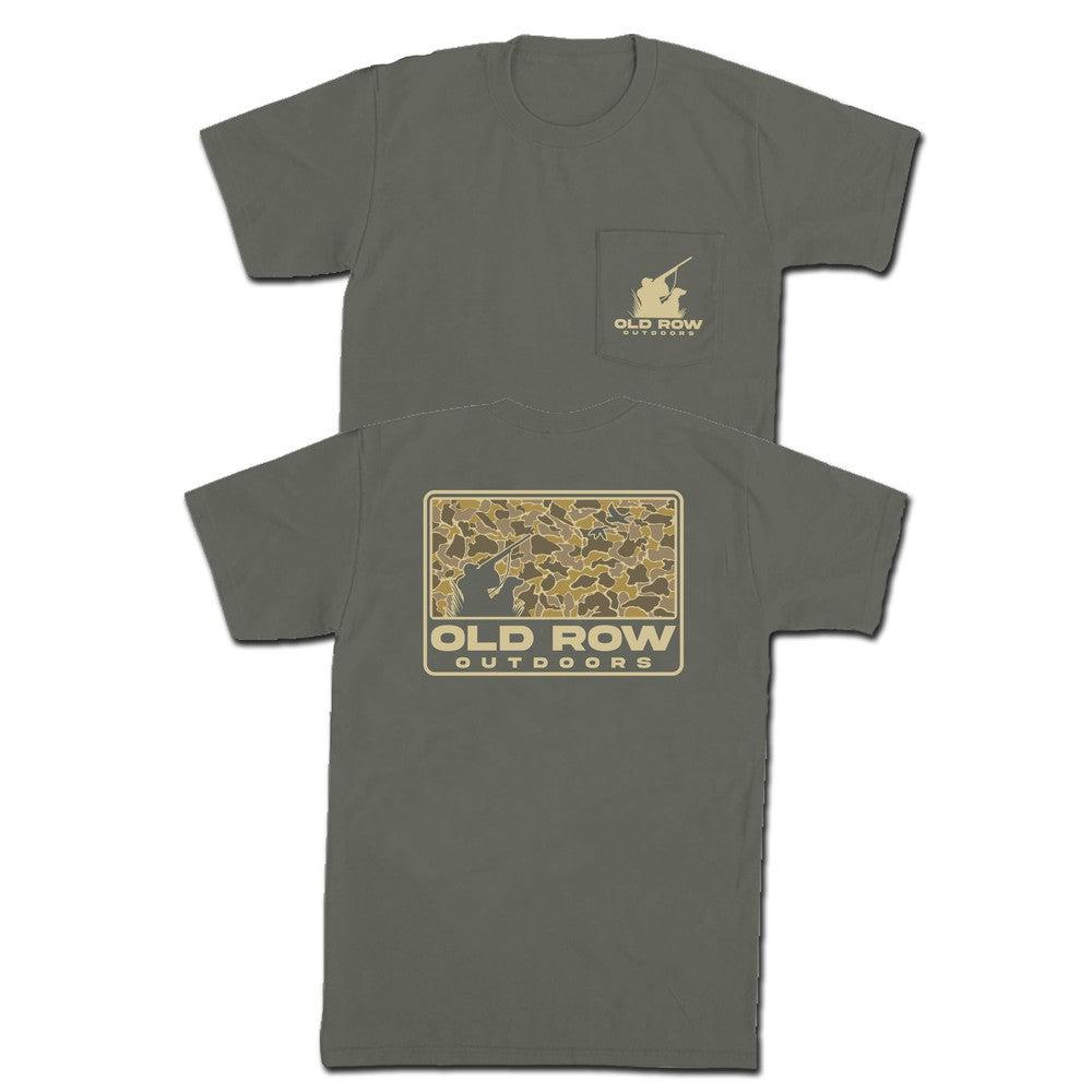 Old Row Outdoors 80s Camo Pocket Tee Hoodie, Sweatshirt | CoreVibeTees.com (Image 1)