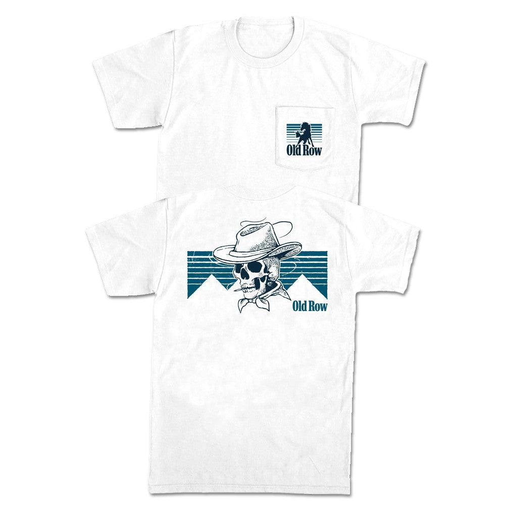 The Cowboy Skull Pocket Tee (White) Hoodie, Sweatshirt | CoreVibeTees.com (Image 1)
