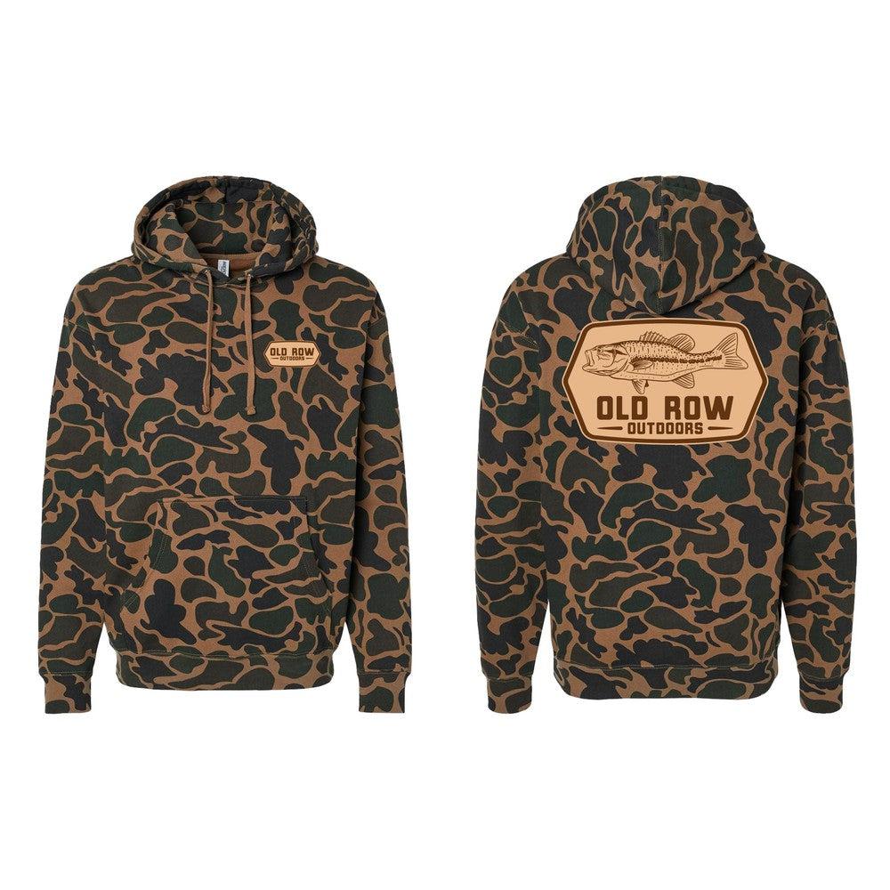 Old Row Outdoors Bass Badge Camo Hoodie T-Shirts, Sweatshirt | CoreVibeTees.com (Image 1)