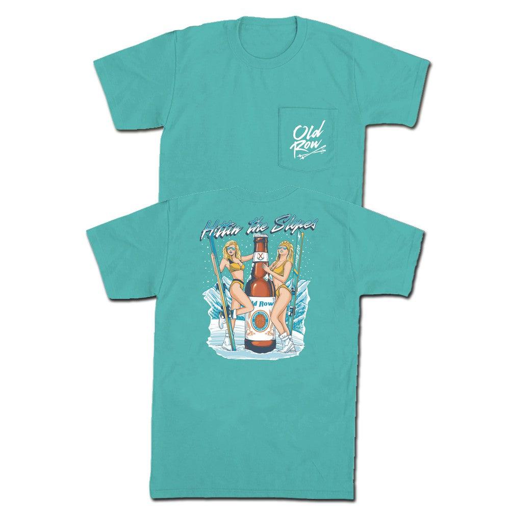 Hittin' The Slopes Chicks Pocket Tee Hoodie, Sweatshirt | CoreVibeTees.com (Image 1)