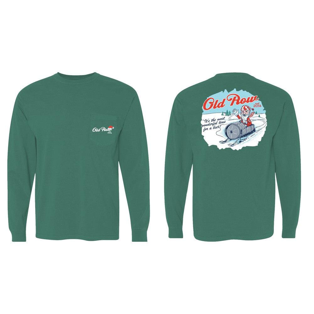 Most Wonderful Time For A Beer Long Sleeve Pocket Tee Hoodie, Sweatshirt | CoreVibeTees.com (Image 1)