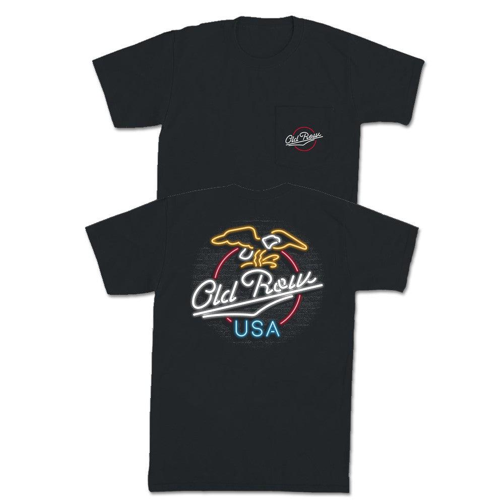 USA Eagle Neon Pocket Tee Hoodie, Sweatshirt | CoreVibeTees.com (Image 1)