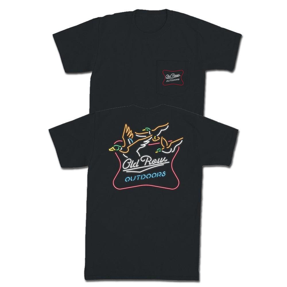 Old Row Outdoors Neon Duck Pocket Tee Hoodie, Sweatshirt | CoreVibeTees.com (Image 1)