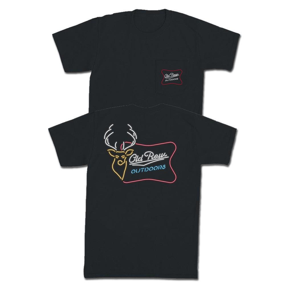 Old Row Outdoors Neon Buck Pocket Tee Hoodie, Sweatshirt | CoreVibeTees.com (Image 1)