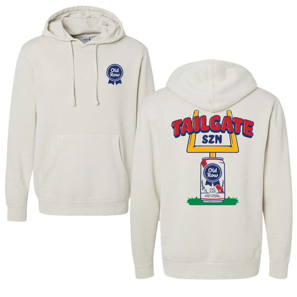 Ribbon Beer Tailgate SZN Pigment Dyed Premium Hoodie T-Shirts, Sweatshirt | CoreVibeTees.com (Image 1)