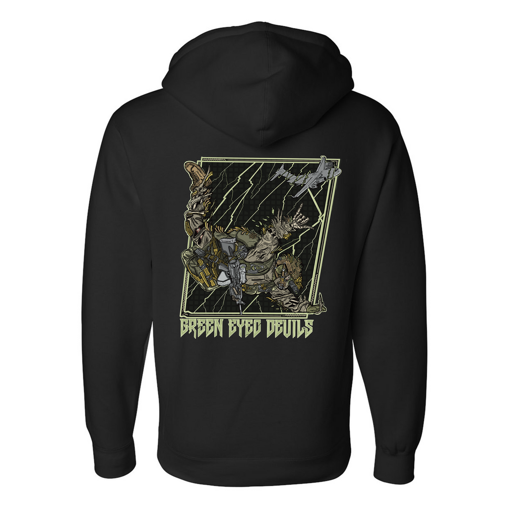 Green Eyed Devil Hoodie T-Shirts, Sweatshirt | CoreVibeTees.com (Image 3)