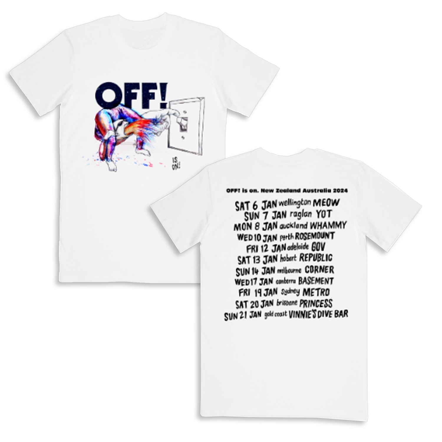 OFF! Tour T-Shirt (White) Hoodie, Sweatshirt | CoreVibeTees.com (Image 1)